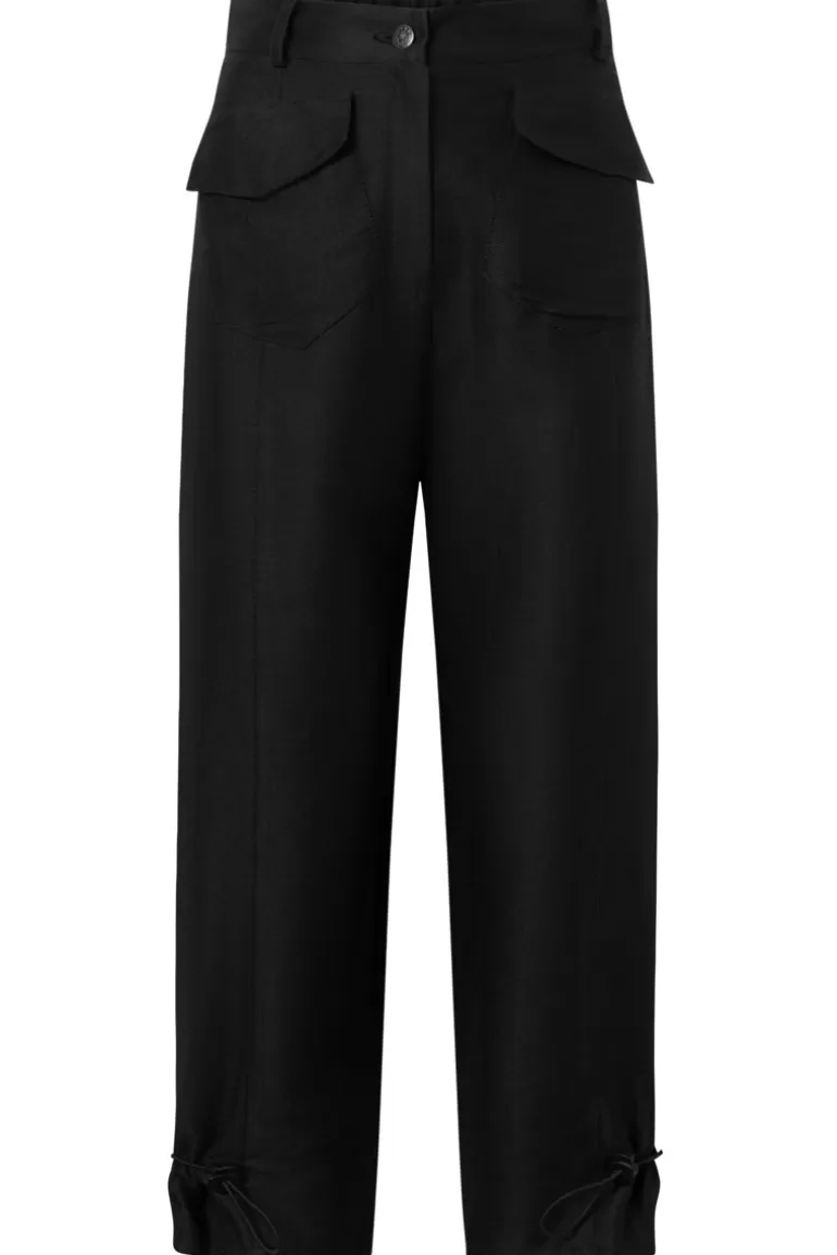 Elsewhere Fashion Albertinia Trousers-Black Clearance