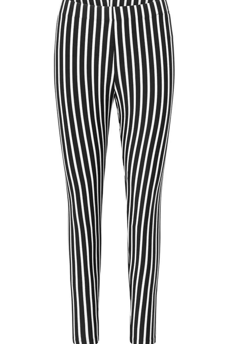 Elsewhere Fashion Bela Legging-Black-Offwhite Hot