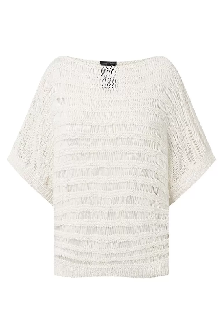 Elsewhere Fashion Bisho Knit-Off-White Hot