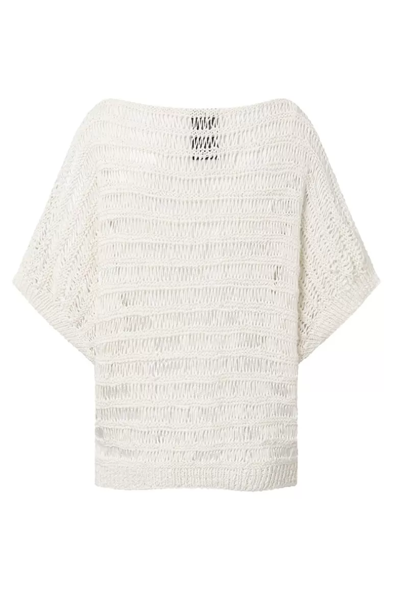 Elsewhere Fashion Bisho Knit-Off-White Hot