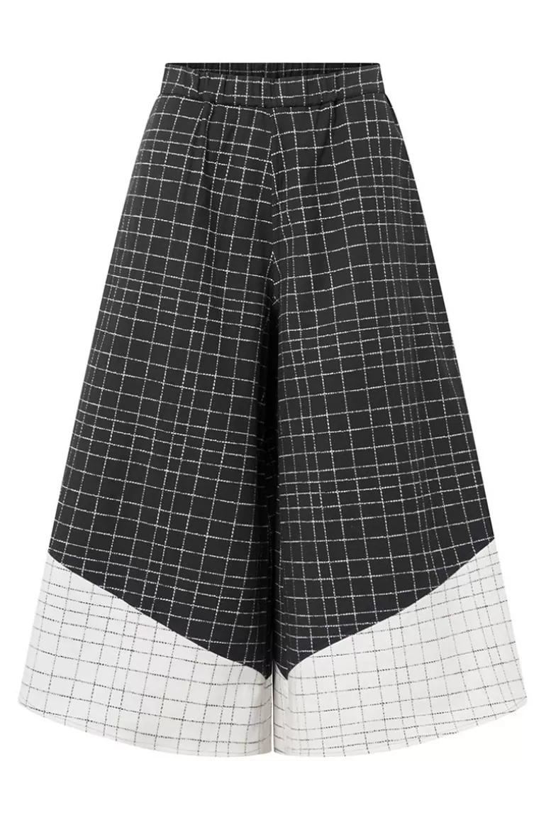 Elsewhere Fashion Brotas Trousers Reversible-Black-Offwhite Fashion