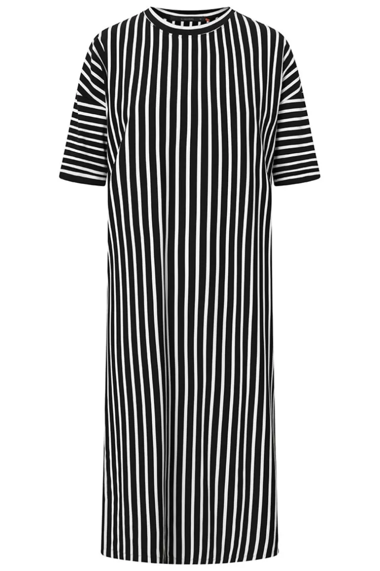 Elsewhere Fashion Clarens Tunic-Black-Offwhite New