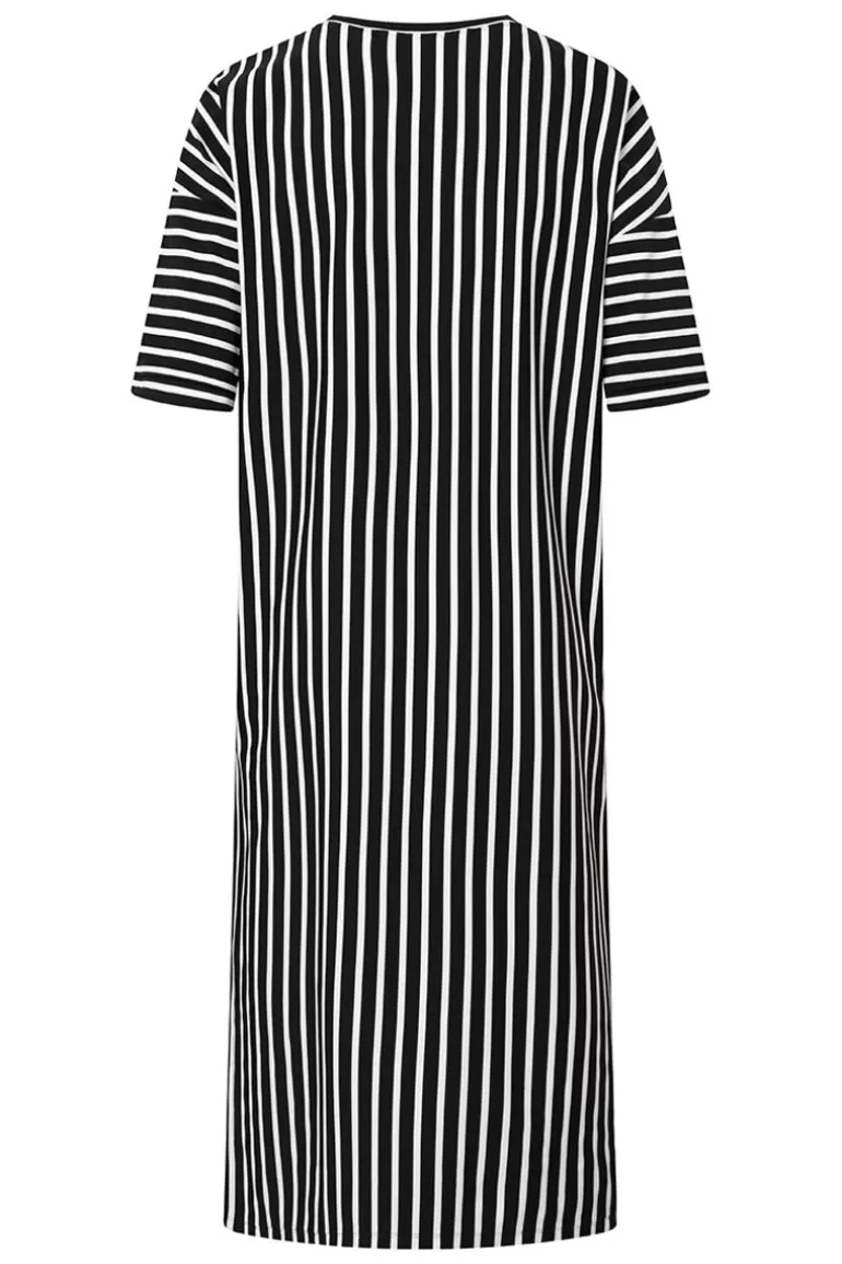 Elsewhere Fashion Clarens Tunic-Black-Offwhite New