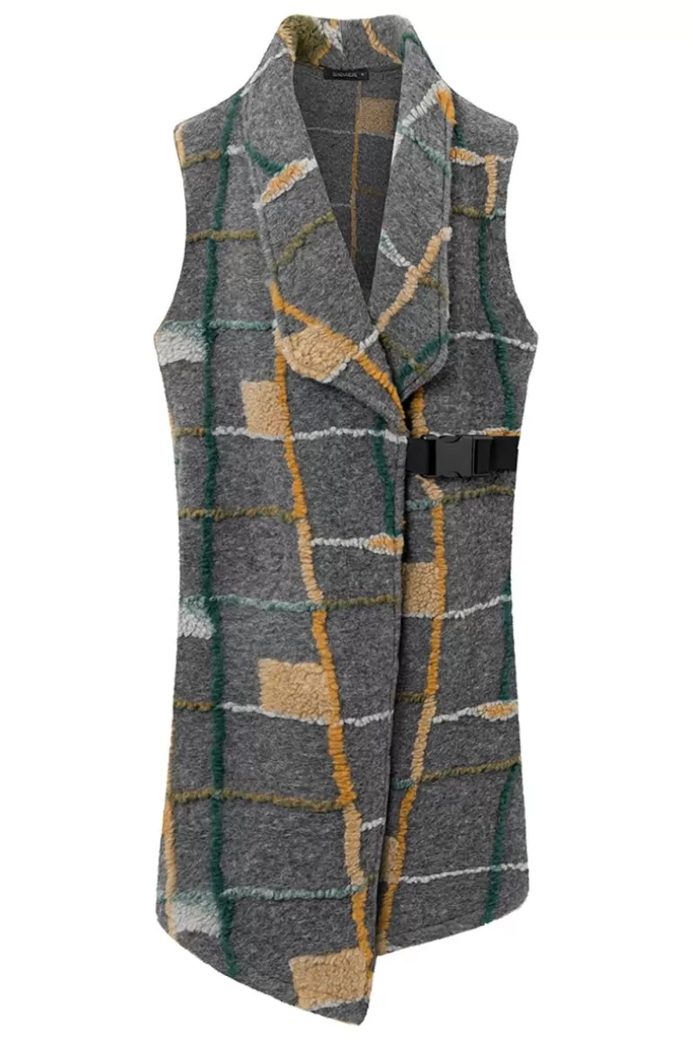 Elsewhere Fashion Horizontina Gilet-Anthracite Sale