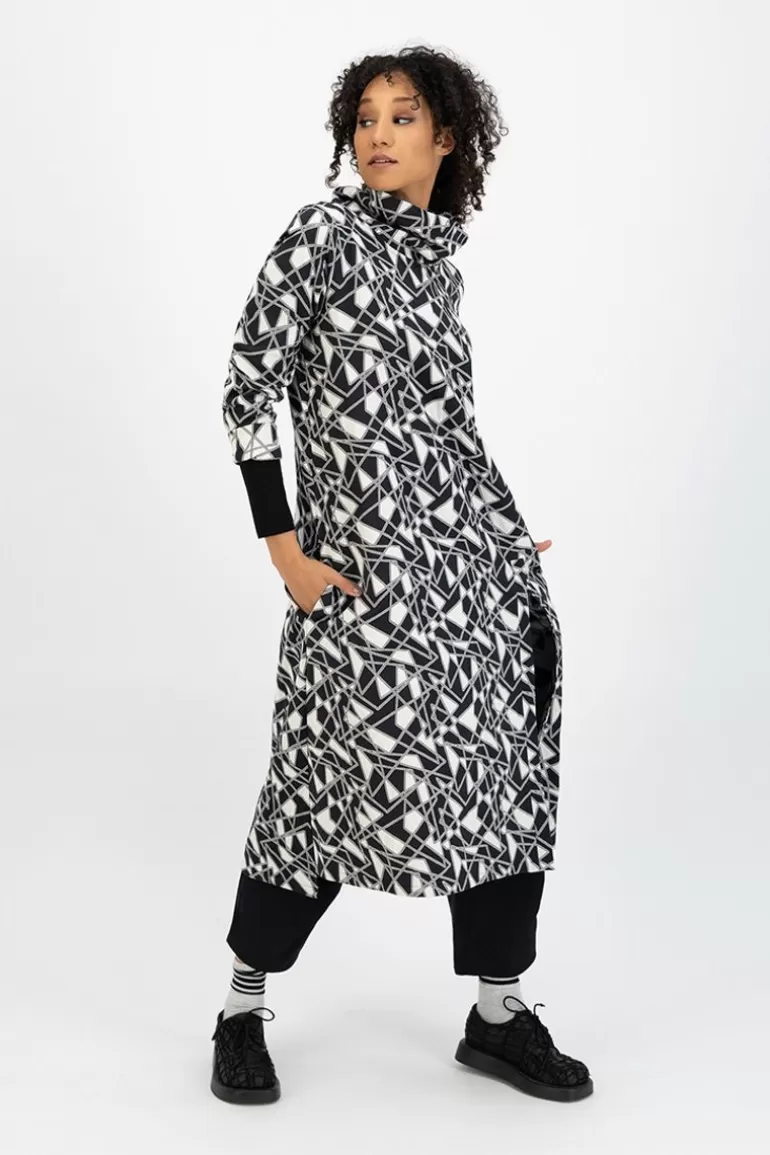 Elsewhere Fashion Kingston Tunic-Black-Offwhite Outlet