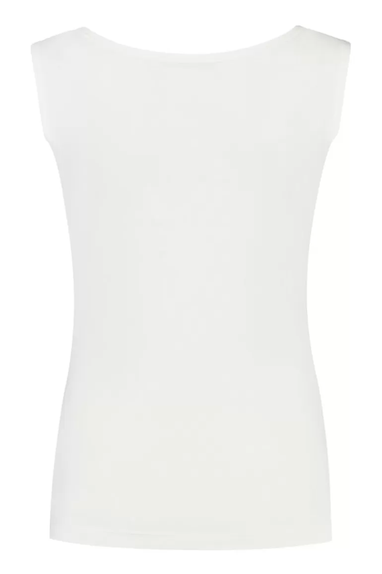 Elsewhere Fashion Kylie Basic Singlet-Offwhite Flash Sale