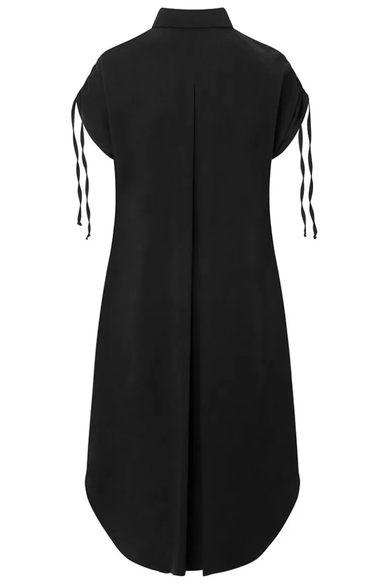 Elsewhere Fashion Long Viscose Blouse-Black Store