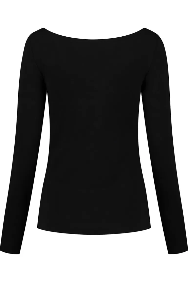 Elsewhere Fashion Maxima Basic Top-Black Discount