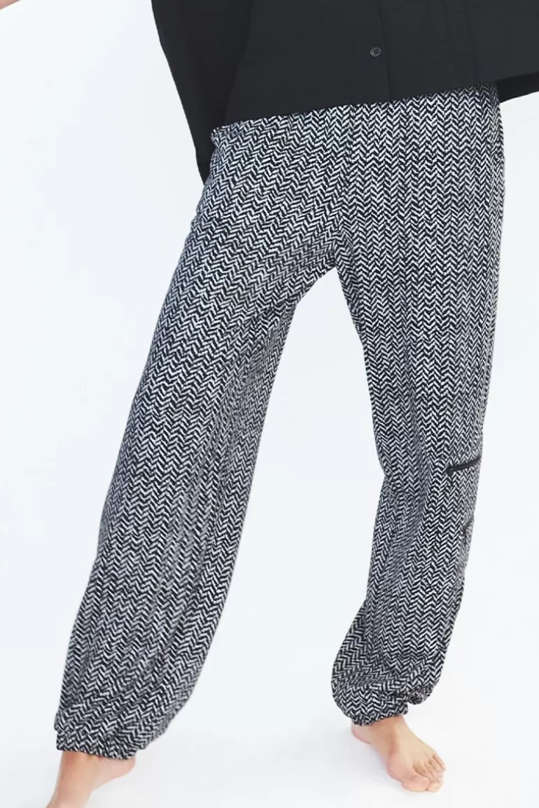 Elsewhere Fashion Pocket Trousers-Black-Gray Flash Sale