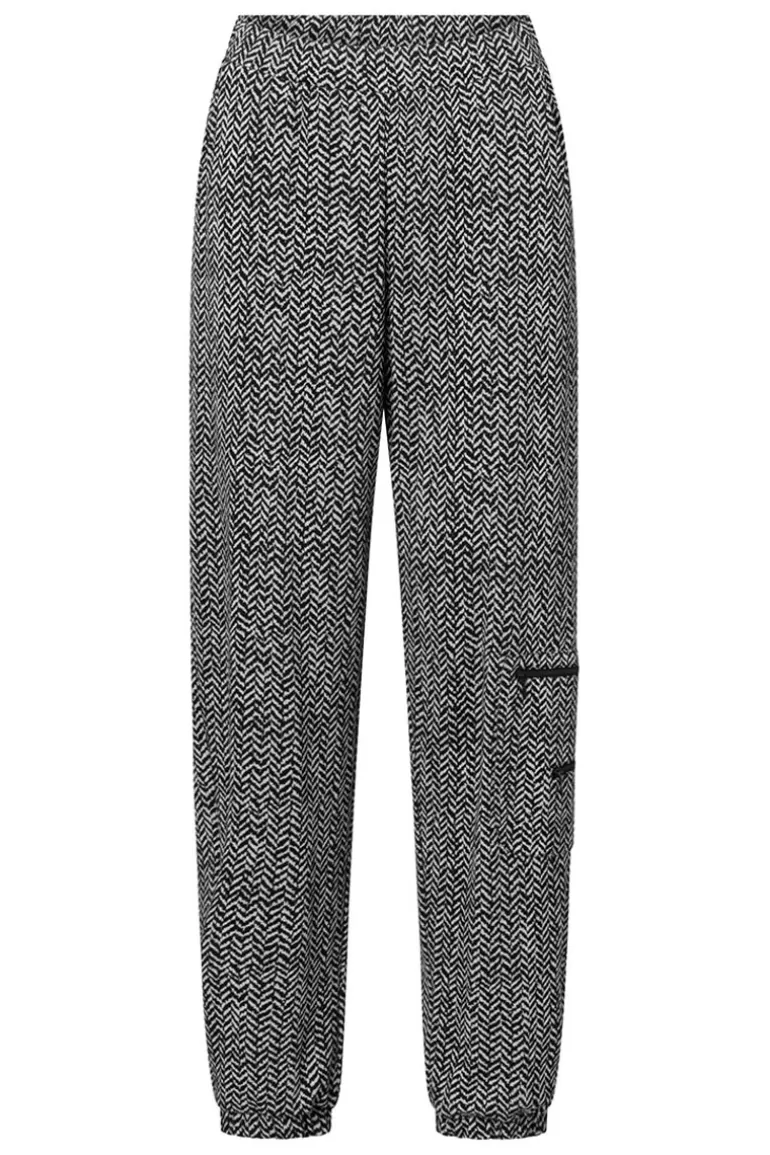 Elsewhere Fashion Pocket Trousers-Black-Gray Flash Sale