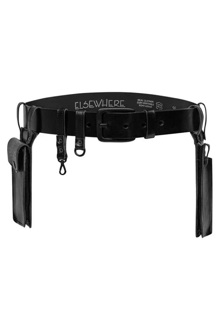 Elsewhere Fashion Pockets Belt-Black Clearance