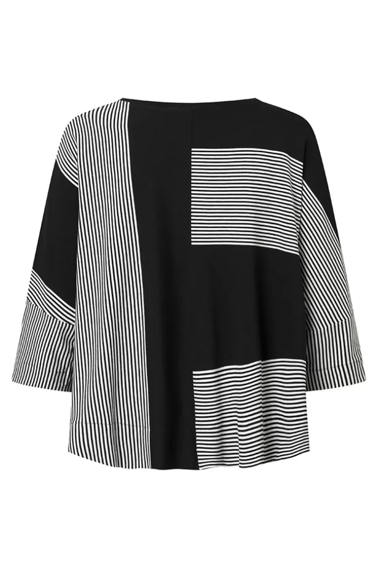 Elsewhere Fashion Prieska Top-Black-Offwhite Online