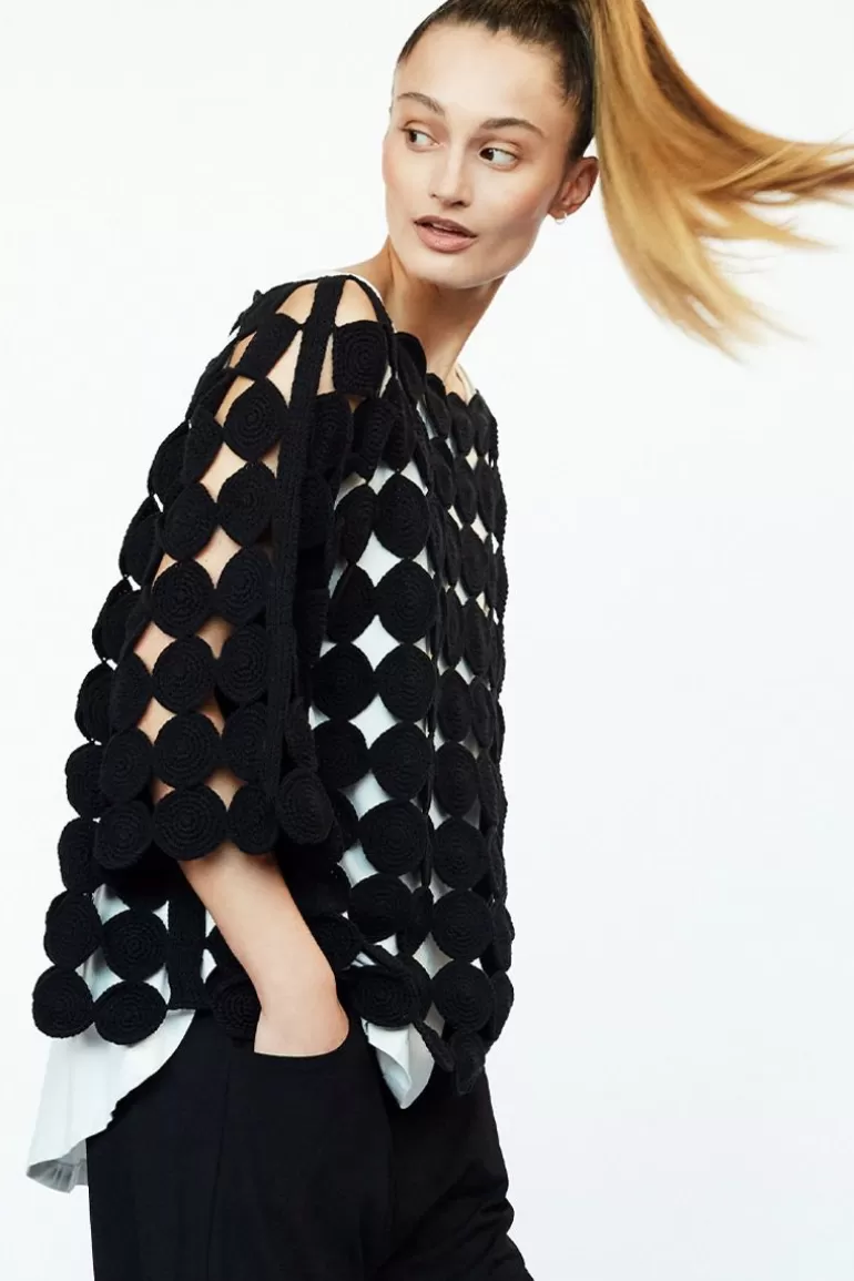 Elsewhere Fashion Reghin Crochet Top-Black Shop