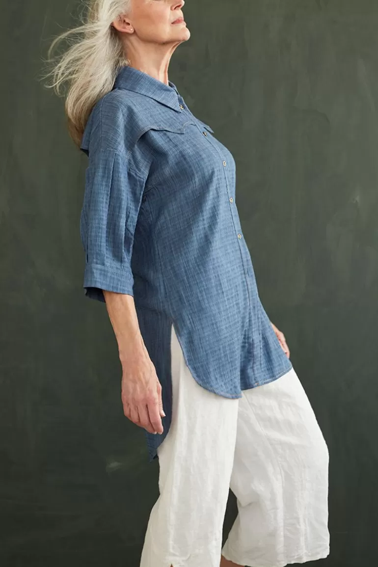 Elsewhere Fashion Reivilo Blouse-Denim Best