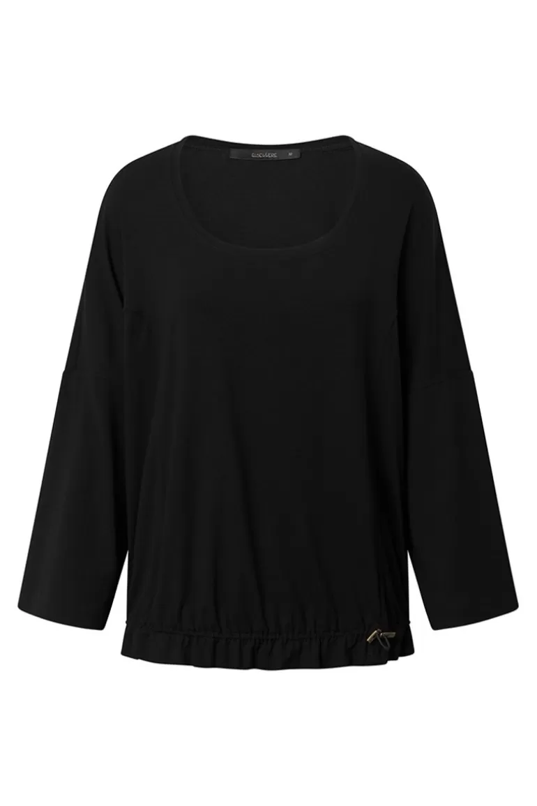 Elsewhere Fashion Tulcea Jersey Top-Black Fashion