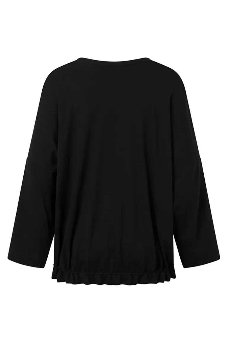 Elsewhere Fashion Tulcea Jersey Top-Black Fashion