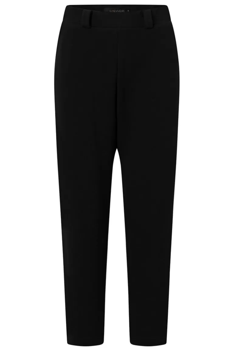 Elsewhere Fashion Vidin Twill Trousers-Black Cheap